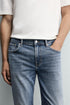 ZARA BASIC SLIM FIT WASHED BLUE DENIM JEANS