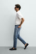 ZARA BASIC SLIM FIT WASHED BLUE DENIM JEANS