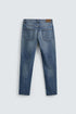 ZARA BASIC SLIM FIT WASHED BLUE DENIM JEANS