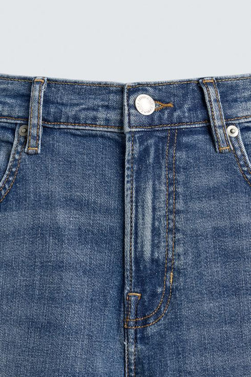 ZARA BASIC SLIM FIT WASHED BLUE DENIM JEANS