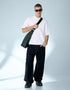 BERSHKA RELAXED FIT ESSENTIAL T-SHIRT - WHITE