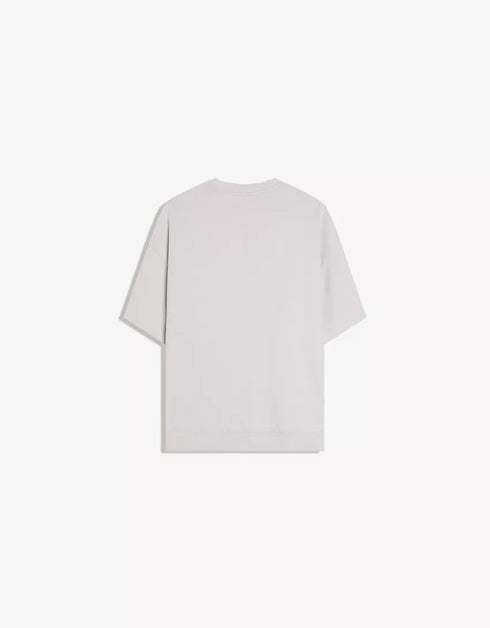 BERSHKA RELAXED FIT ESSENTIAL T-SHIRT - GREY