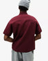 BERSHKA ESSENTIAL RELAXED POLO SHIRT - MAROON