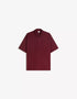 BERSHKA ESSENTIAL RELAXED POLO SHIRT - MAROON