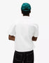 BERSHKA ESSENTIAL RELAXED POLO SHIRT - WHITE