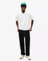 BERSHKA ESSENTIAL RELAXED POLO SHIRT - WHITE