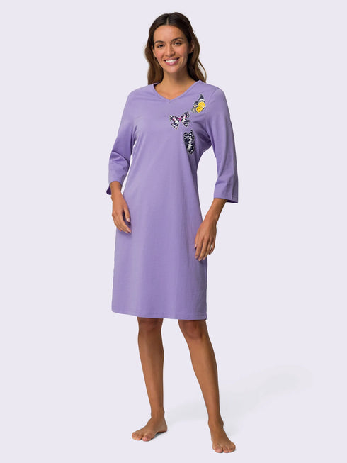 BUTTERFLY PRINT NIGHT LONG SHIRT