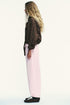 ZARA BASIC STRAIGHT FLEECE TROUSERS WITH ADJUSTABLE HEM