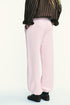 ZARA BASIC STRAIGHT FLEECE TROUSERS WITH ADJUSTABLE HEM