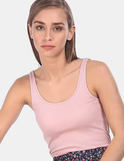 INFINITY WOMEN'S SCOP NECK SOLID TANK TOP