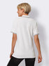 WOMENS POLO SHIRT WITH CONSTRASTING STRIPES