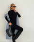 RISING WOMEN’S QUILT HOODED LONG JACKET - GREY