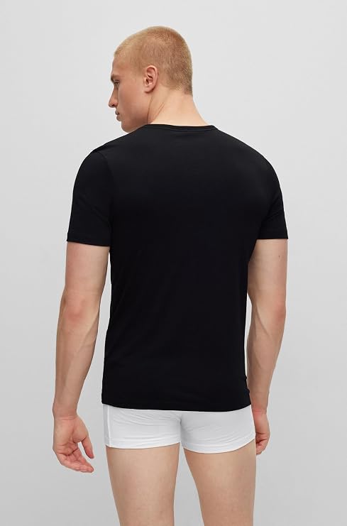 BOSS MEN’S CLASSIC V-NECK T-SHIRT – BLACK