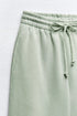ZARA BASIC FLEECE JOGGERS - SEA GREEN