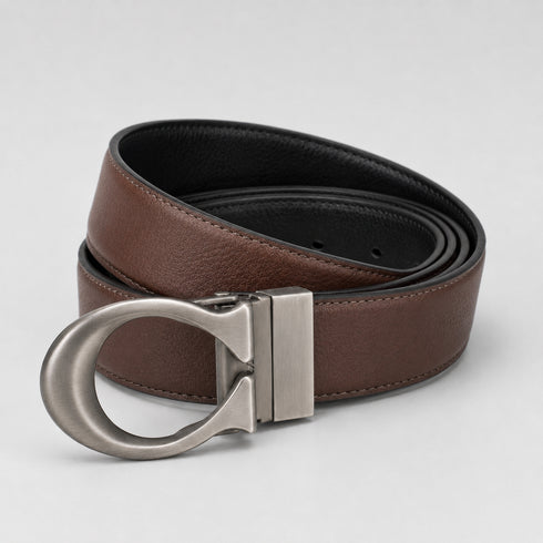 COACH REVERSIBLE BLACK & BROWN LEATHER BELT