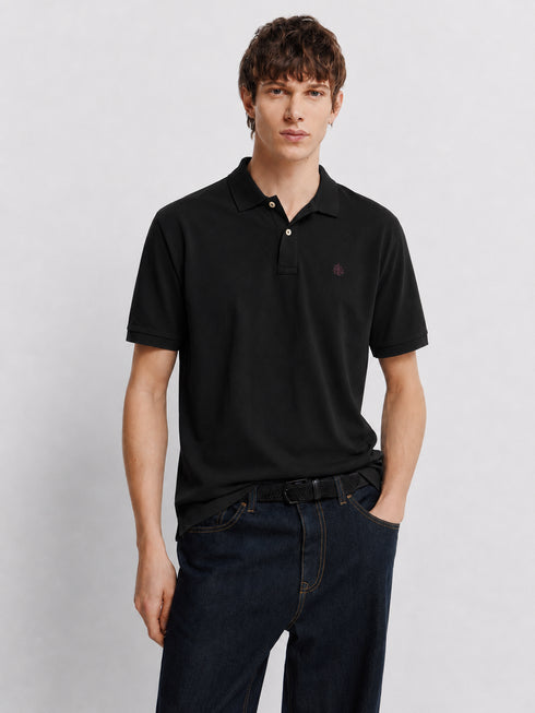 SPRINGFIELD REGULAR FIT BASIC POLO - BLACK