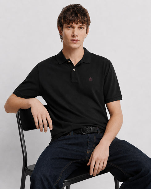 SPRINGFIELD REGULAR FIT BASIC POLO - BLACK