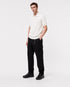 BURBERRY SIGNATURE EMBROIDERED KNIT POLO SHIRT – WHITE