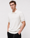 BURBERRY SIGNATURE EMBROIDERED KNIT POLO SHIRT – WHITE