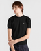 PRADA TRIANGLE LOGO KNIT T-SHIRT – BLACK
