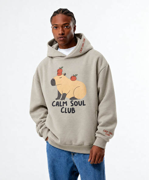 SUBLEVEL CALM SOUL CLUB GRAPHIC HOODIE