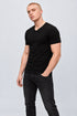 BOSS MEN’S CLASSIC V-NECK T-SHIRT – BLACK