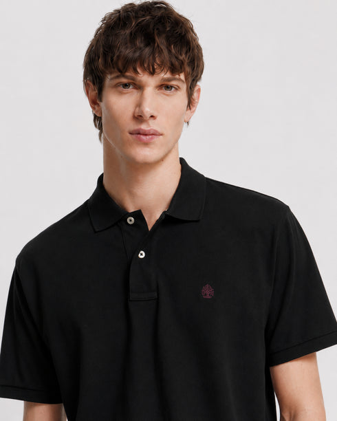 SPRINGFIELD REGULAR FIT BASIC POLO - BLACK