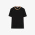 BURBERRY CHECK TRIM COTTON T-SHIRT – BLACK