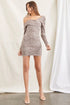 FOREVER 21 MARLED OFF-THE SHOULDER MINI SWEATER DRESS