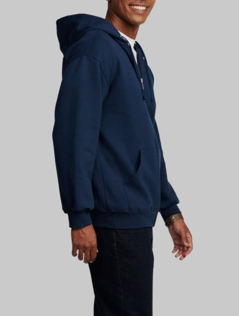 FRUIT OF THE LOOM EVERSOFT FLEECE FULL ZIP HOODIE SWEATSHIRT