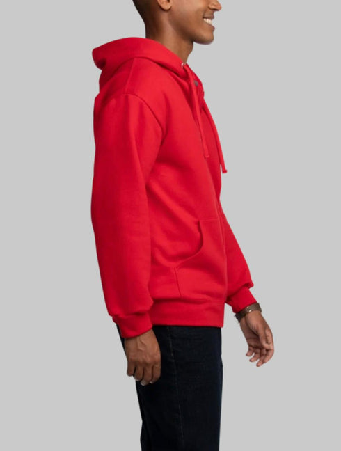 FRUIT OF THE LOOM EVERSOFT FLEECE FULL ZIP HOODIE SWEATSHIRT