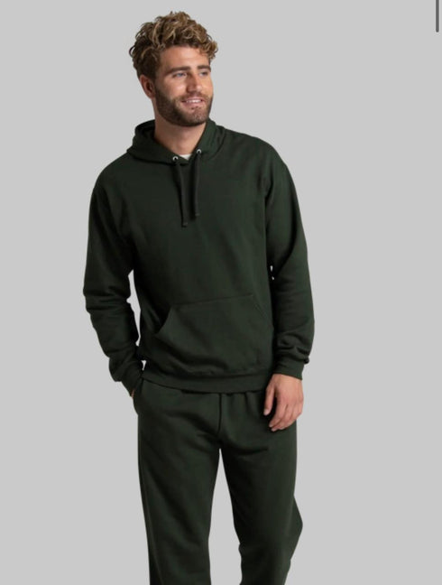 FRUIT OF THE LOOM EVERSOFT FLEECE PULLOVER HOODIE SWEATSHIRT
