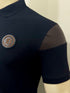 BALMAIN SLIM FIT ZIP FASTENING WITH LEATHER PATCH POLO SHIRT