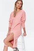 FOREVER 21 RIBBED-TRIM SWEATER DRESS