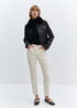 MANGO CLAUDIA SLIM HIGH-WAIST TIGHT-FIT CROPPED LENGTH JEANS
