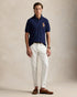 POLO RALPH LAUREN LEATHER BIG PONY MESH POLO SHIRT
