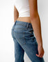 BERSHKA WOMEN'S LOW WAIST BOOT CUT JEANS