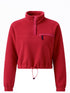 FOREVER 21 CROPPED FLEECE PULLOVER