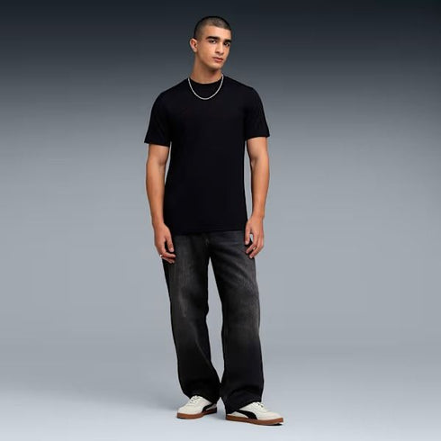 PUMA BASIC ROUND NECK T-SHIRT - BLACK