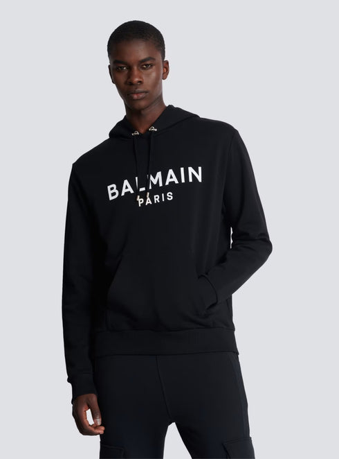 BALMAIN PARIS PRINTED HOODIE
