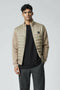 SIGNATURE LOGO MIXED-MATERIAL ZIP JACKET