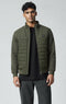 SIGNATURE LOGO MIXED-MATERIAL ZIP JACKET