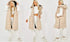 RISING WOMEN’S QUILT HOODED LONG JACKET - BEIGE