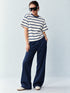 SINSAY OVERSIZED STRIPED SWEAT T-SHIRT