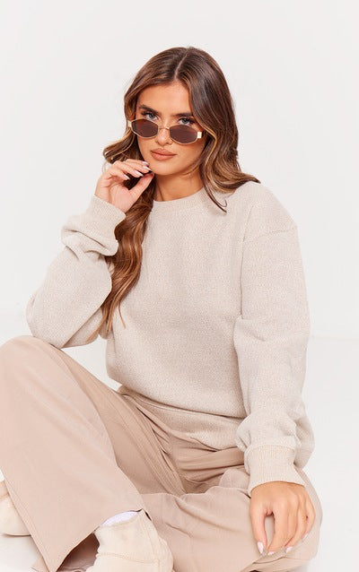 PREETY LITTLE THING STONE SPECKLE OVERSIZED SWEATSHIRT