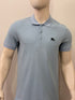BURBERRY EKD EMBROIDERED POLO LIGHT BLUE