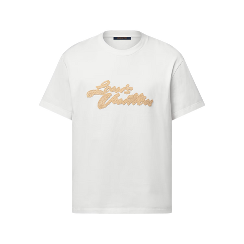 LOUIS VUITTON EMBROIDERED SIGNATURE T-SHIRT