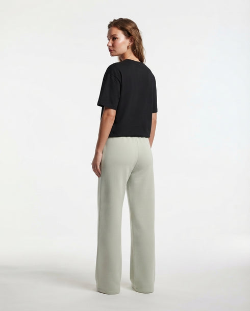 SINSAY WOMEN'S FLEECE BAGGY SWEATPANT - LIGHT GREEN