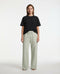 SINSAY WOMEN'S FLEECE BAGGY SWEATPANT - LIGHT GREEN