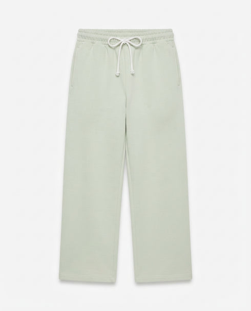 SINSAY WOMEN'S FLEECE BAGGY SWEATPANT - LIGHT GREEN